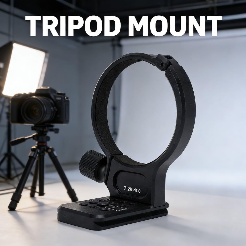 Lens Collar Tripod Mount Ring for Z 28 to 400mm F / 4-8 VR Lens with 70mm Quick Release Plate, Aluminum Alloy - Enhanced Stability, Arca Compatible, Durable and Easy Installati