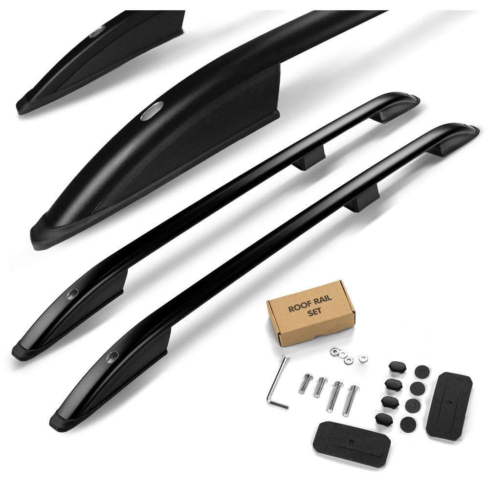 CHROMEMASTER Barras Portaequipajes, Rieles de Techo Compatible con Renault Kangoo L1 Standard Corto 1998-2009; Se Utilizan para el Montaje de Portaequipajes de Techo, Cajas de Techo o Portabicicletas