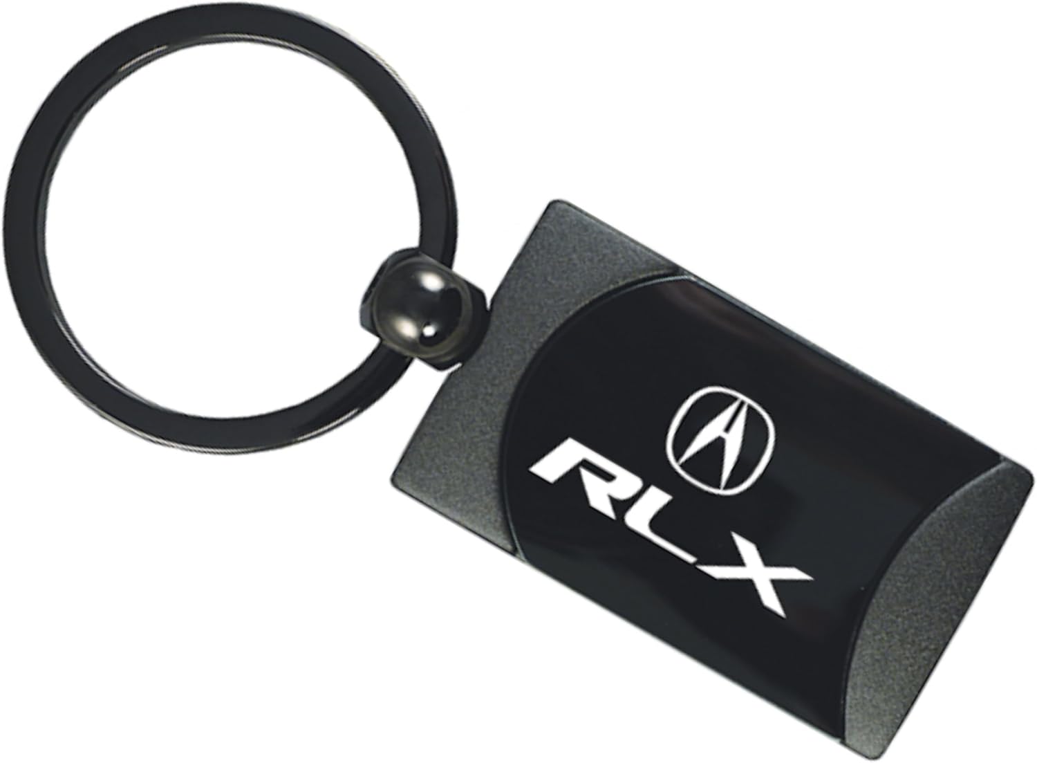 AU-TOMOTIVE GOLD, INC. Officially Licensed Two-Tone Gunmetal Rectangular Key Fob for Acura RLX