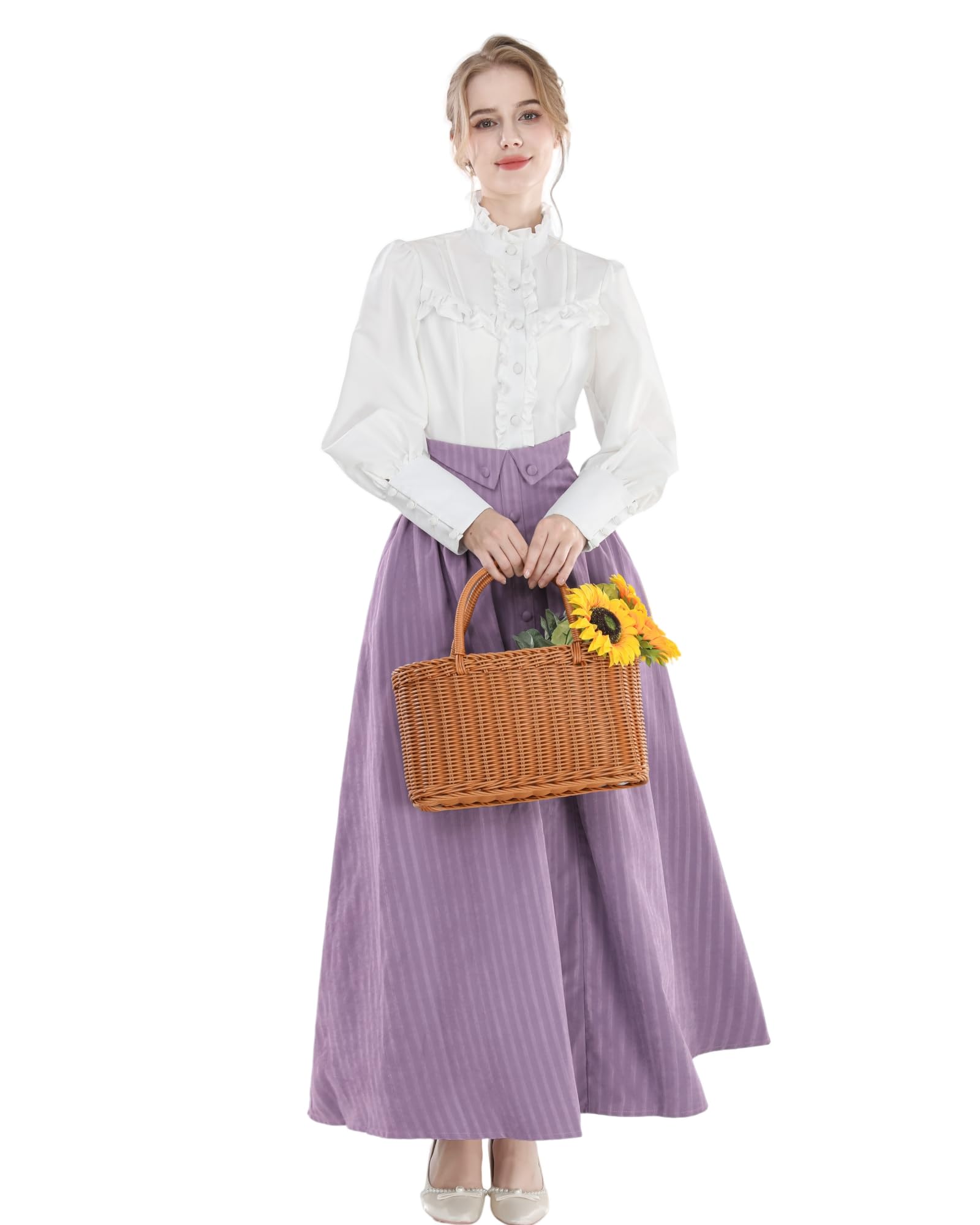 Vêtements médiévaux pour femme - Robe victorienne - Costume de la Renaissance - Costume de carnaval - Chemisier et jupe non inclus