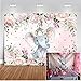 Produktbild Mehofoto Elefanten-Hintergrund, 2,1 x 1,5 m, niedlicher Elefant, Baby-Party, florales Fotokabinen-Hintergrund, Elefantengeburtstag, für Mädchen-Fotografie-Hintergrund