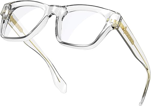 VISOONE Gafas ligeras TR90 con bloqueo de luz azul, marco antirreflejo, juego para hombres y mujeres, BONA