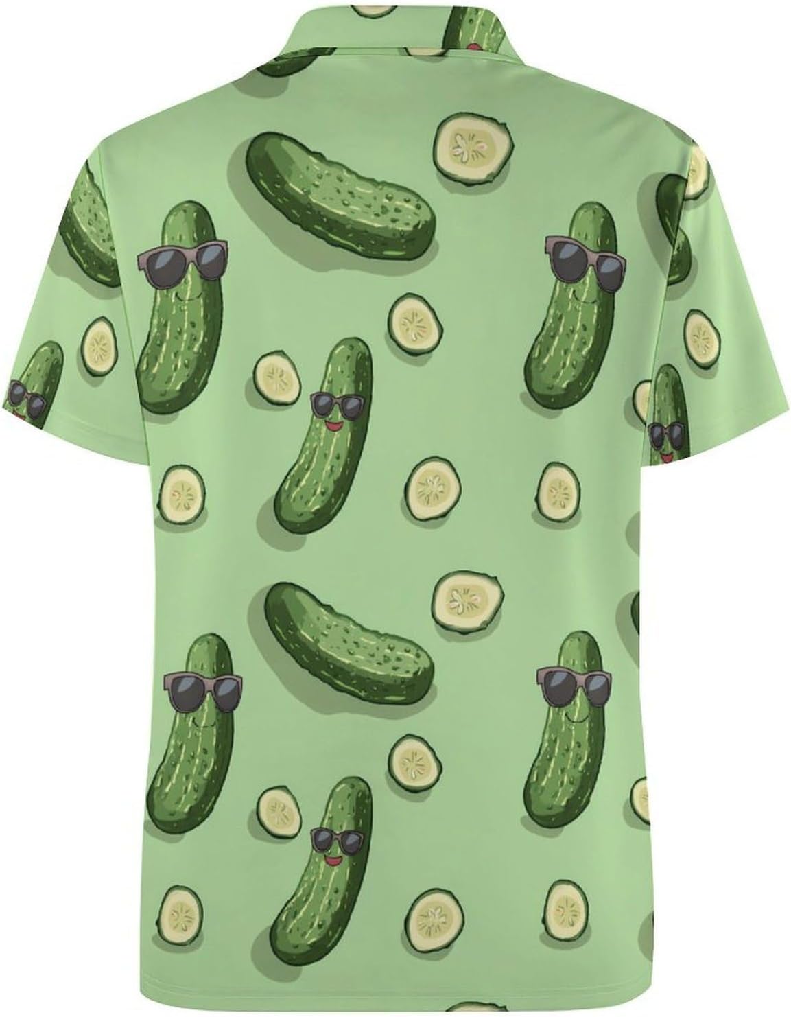 Cute Pickle Womens Golf Polo Shirts Summer Short Sleeve Collared 3 Buttons T Shirt Activewear Tops