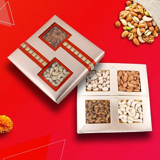 SFU E Com Dry Fruit Box Hamper | Gift for Rakhi , Diwali, Christmas, Valentine | 004