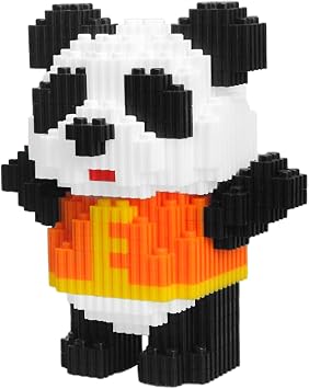 Larcele Micro Building Blocks Animal Set, DIY Mini 3D Building Toy Bricks,299 Dots KLJM-10 Panda 5255