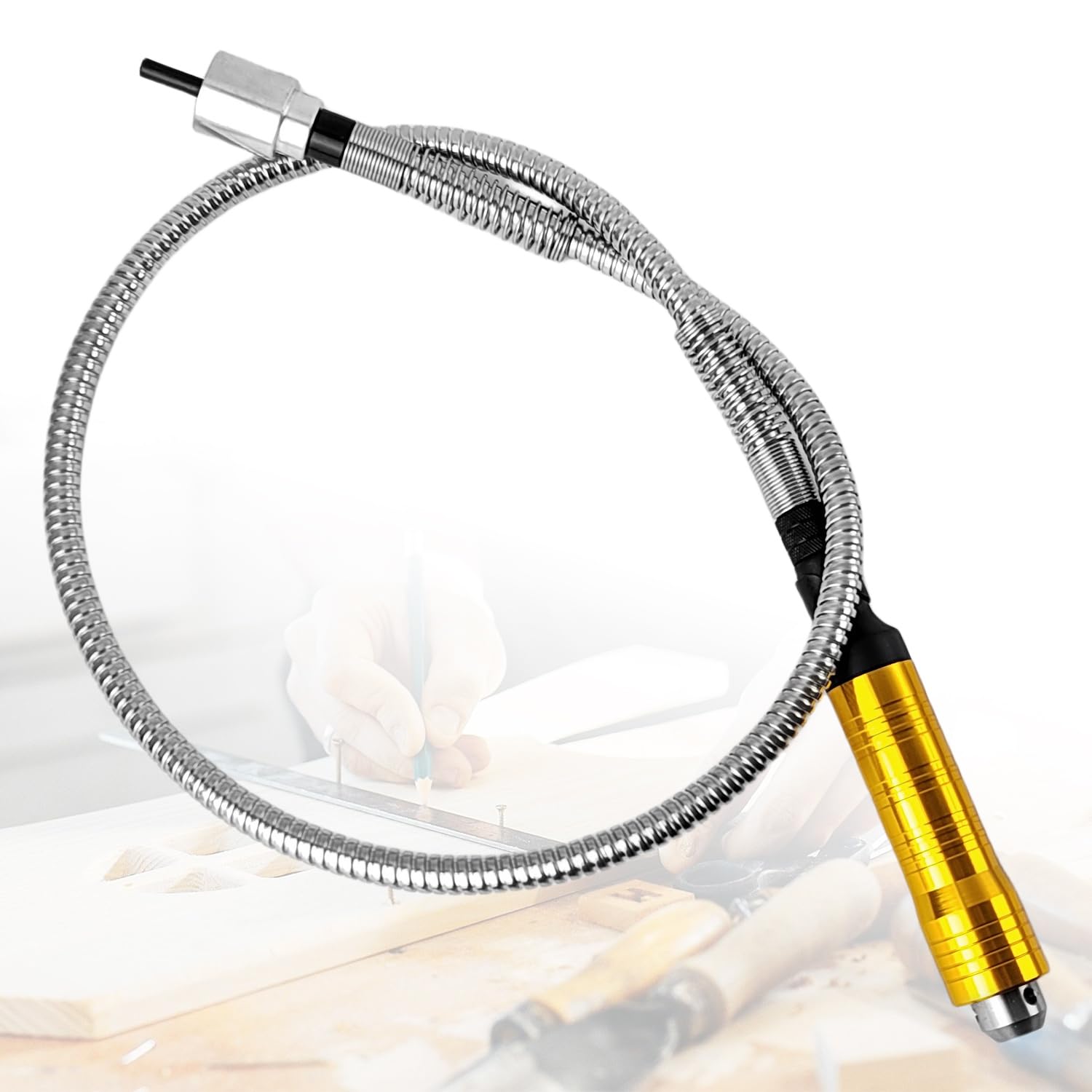 Arbre flexible,Câble d'extension, Arbre de perçage flexible, Accessoires pour Outils Rotatifs, Arbre de Perceuse avec Diamètre d'articulation de 6mm 43.3" de Longueur, pour Couper, Poncer