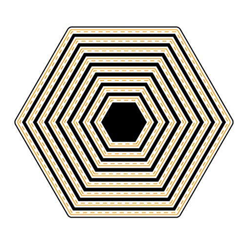 luosh Cutting Dies, Hexagon Background Dies Craft Die Metal Cutting Dies Cut For DIY Paper Card Making Scrapbooking - Image 3