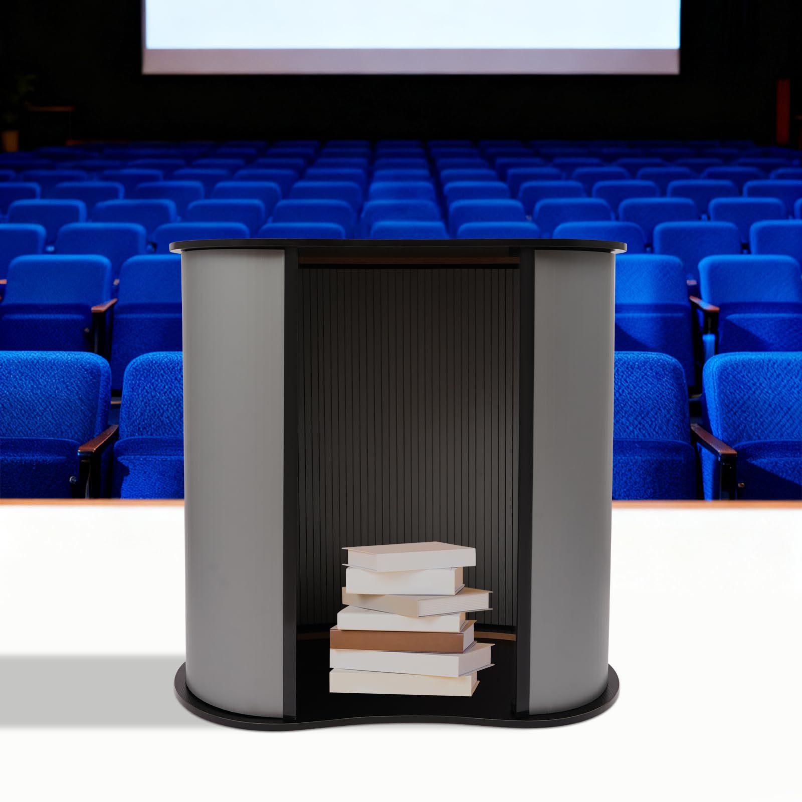 Tragbare Messetheke Messetresen, 40×90×90cm, Messestand Ausstellungs-Thekenständer, Kapazität 50KG, Prsentationsstnder für Produktvorführungen, Promotionen, Geschäftstreffen
