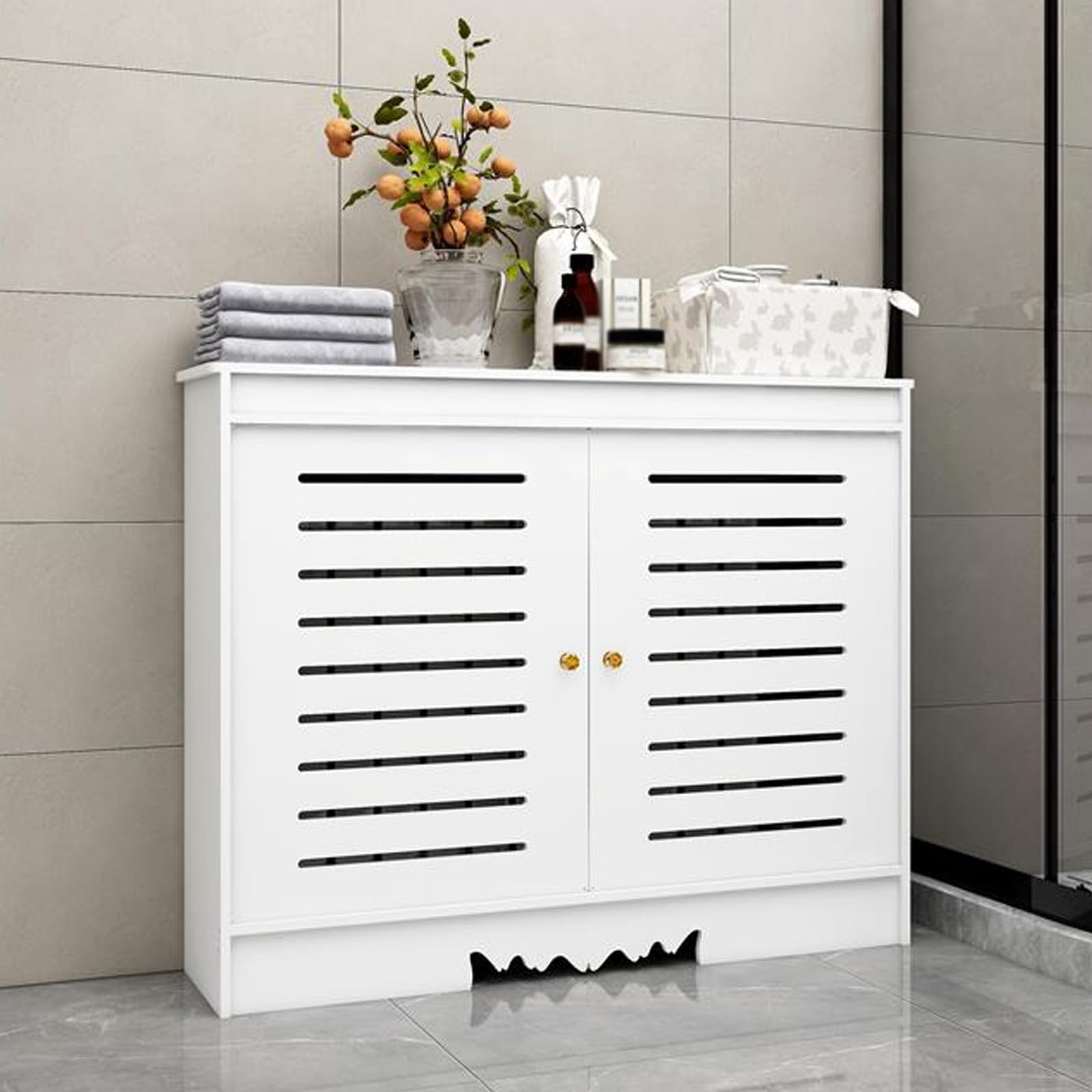 Generico Mobiletto copritermosifone per la casa, Organizer Decorativo per Il Riscaldamento, Facile da Montare per Bagno e Soggiorno, 50x70x20 cm (19,7x27,6x7,9 Pollici)