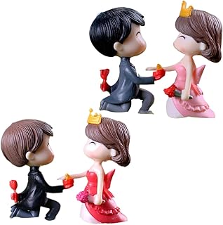 NUSITOU 2 Pares Casais Artesanato Em Miniatura Mini Casais Bonecos Brinquedos Bonecos Decoração Miniture Bonecos Em Miniatura Mini Boneca Micro Paisagem Decoração Artesanato Plástico Mini
