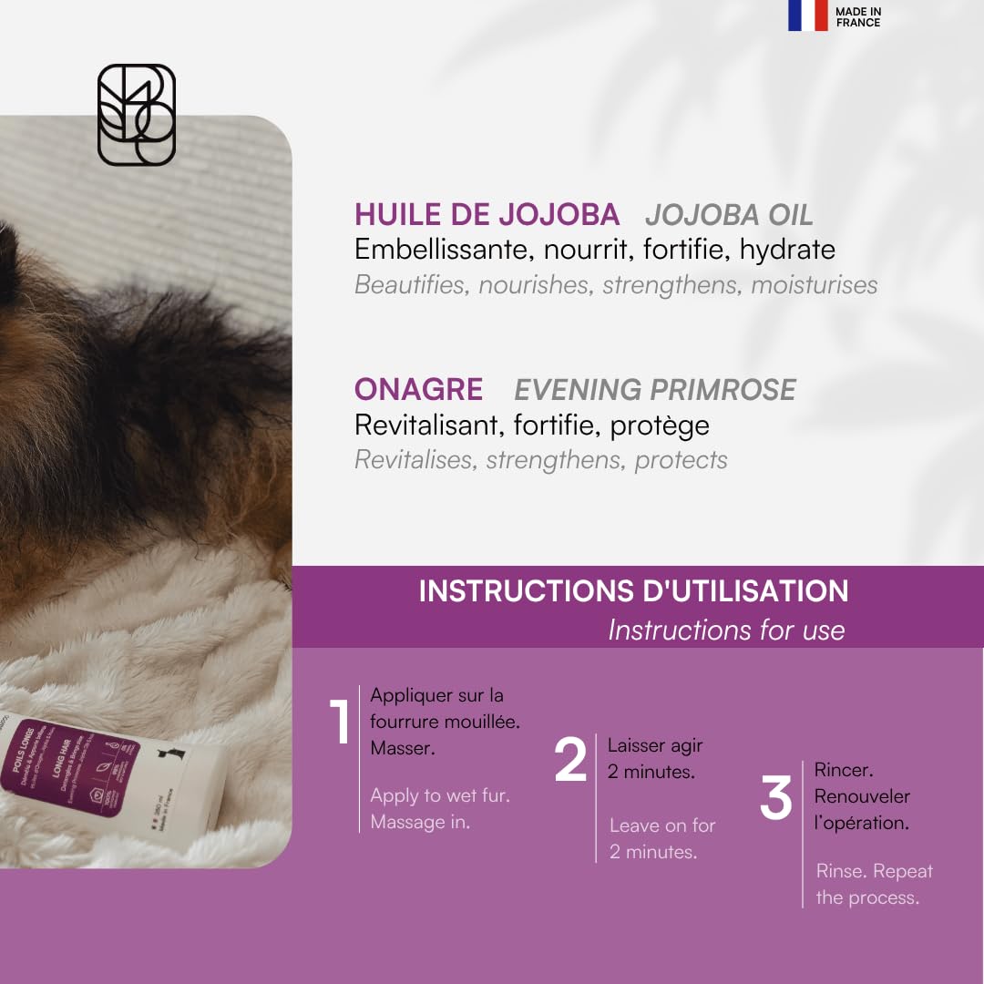 Biogance BGLC5L Hunde Shampoo, Langhaar, 5 L