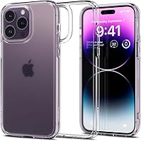 Vista 43 de Spigen Funda para iPhone 14 Pro Max, ultra híbrida, sin anillo magnético, antiamarilleo, transparente