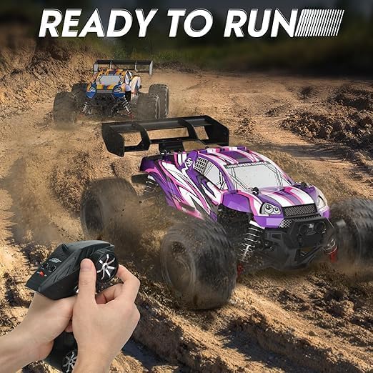 Image of Mossio High Speed RC Truck,1:16 Large Remote Control Truck 4X4 RTR Fast RC Cars for Adults,All Terrains RC Monster Truck Off Road Hobby Electric Vehicle Toys Gifts for Kids,2 Li-po Batteries