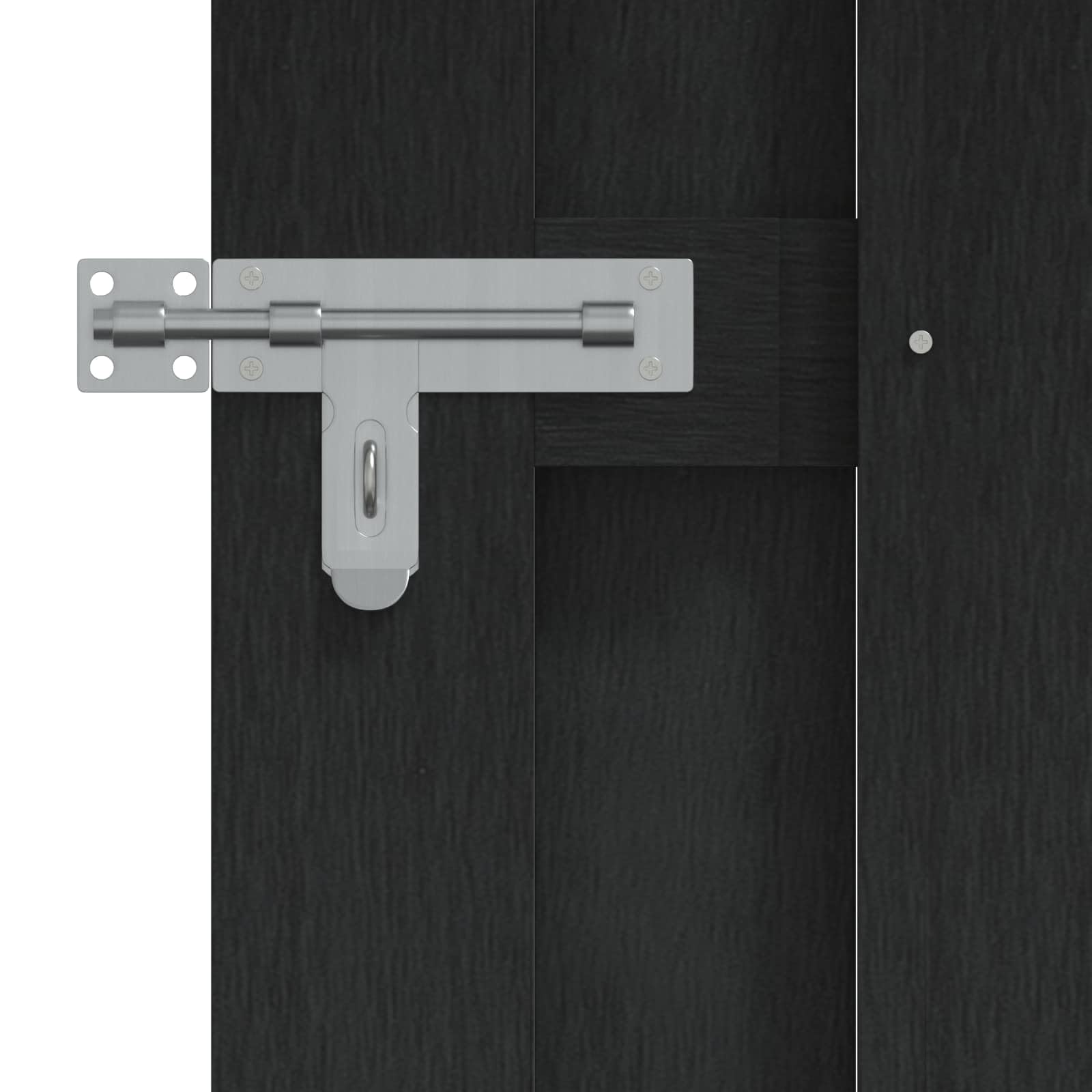 vidaXL Gartentor 100 x 150 cm WPC und Aluminium Schwarz,