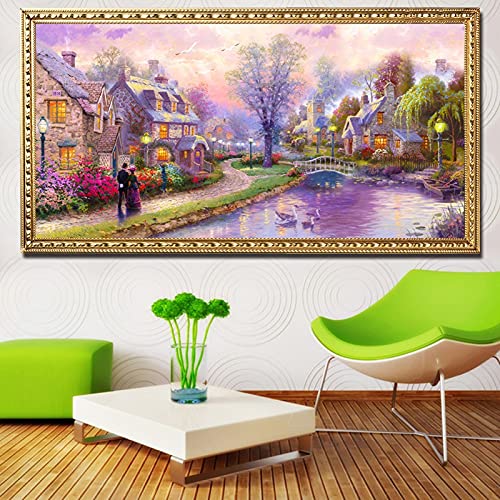 Peinture diamant 5D point de croix de prestige en strass cristal pour grand tableau mural