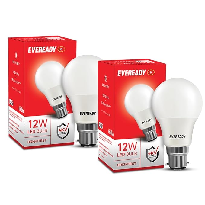 Eveready GIVE ME RED 12Watt Led Bulb Pack Of 2, B22 at Rs. 169