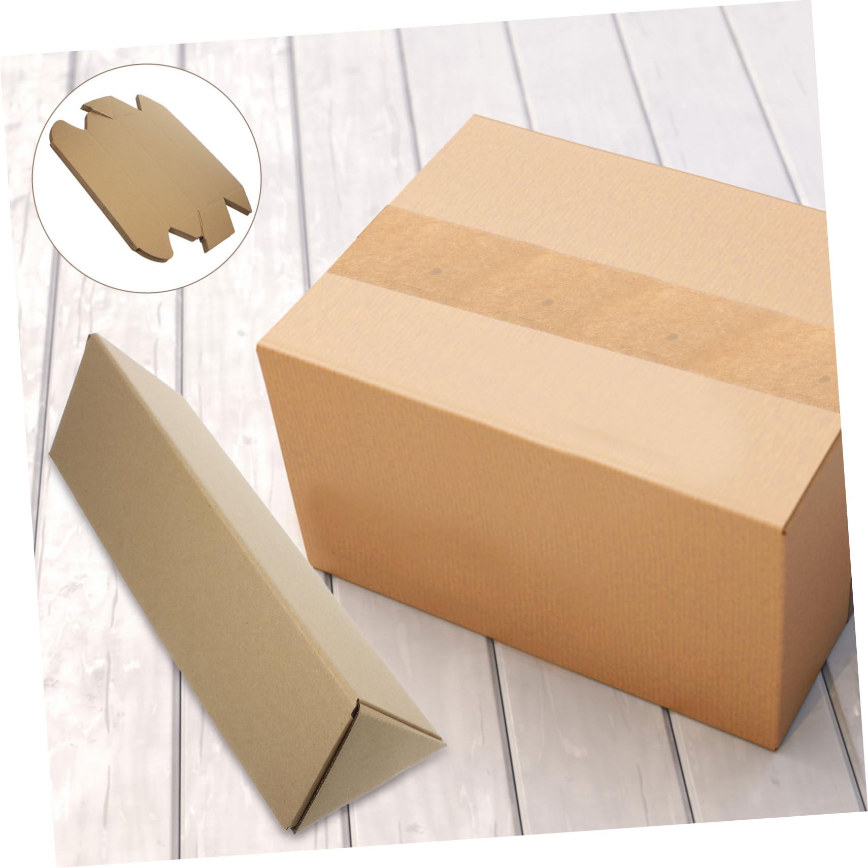 Tube de Rangement Triangulaire en Papier Kraft 10 Pièces | Carton D’expédition Kaki, Format Portable pour Transport et Déménagement, Design Ergonomique Professionnel