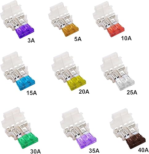 Miniatura 2 de fuses 5sets Auto Standard Middle Fuse Holder + Car Boat Truck ATC ATO Blade Fuse 3A 5A 10A 15A 20A 25A 30A 35A 40A fuses (Size  10A)