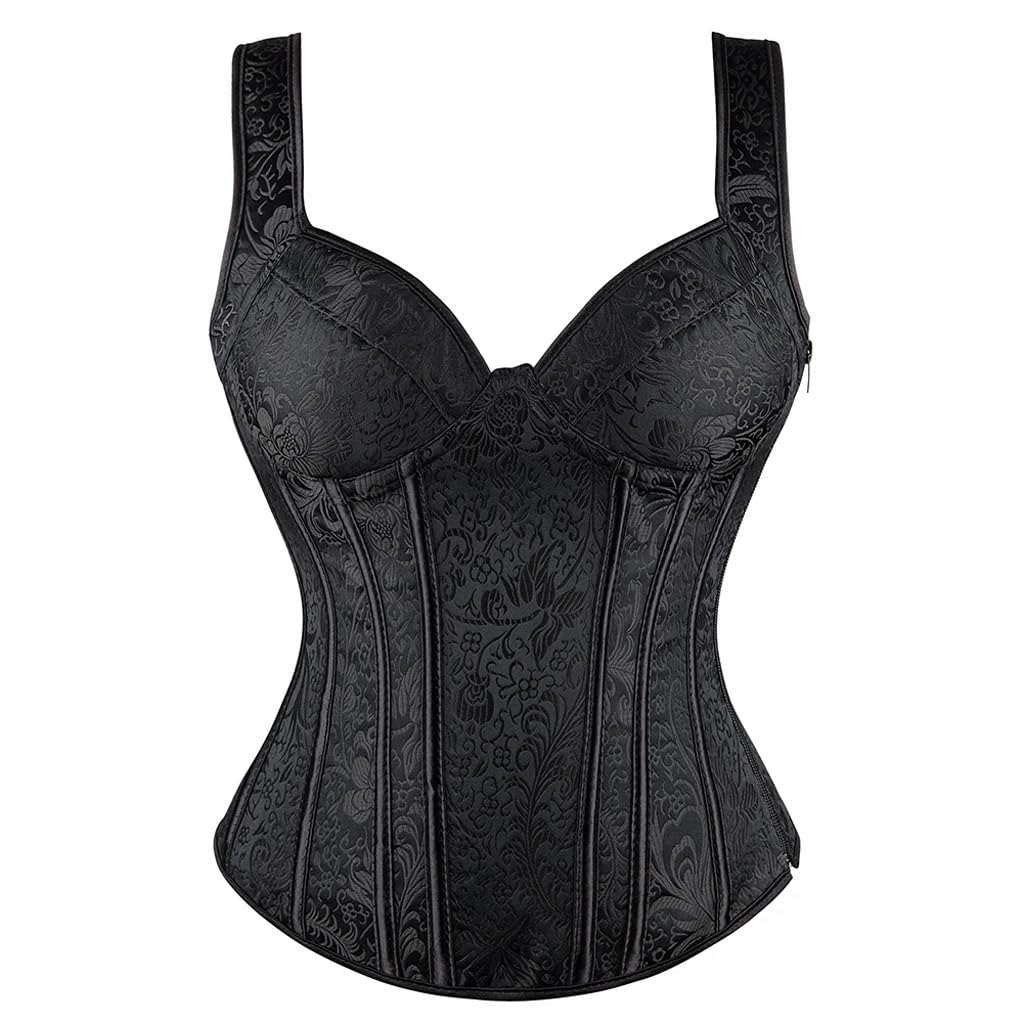 Corset grande taille XL galbant à bretelles pour silhouette rétro