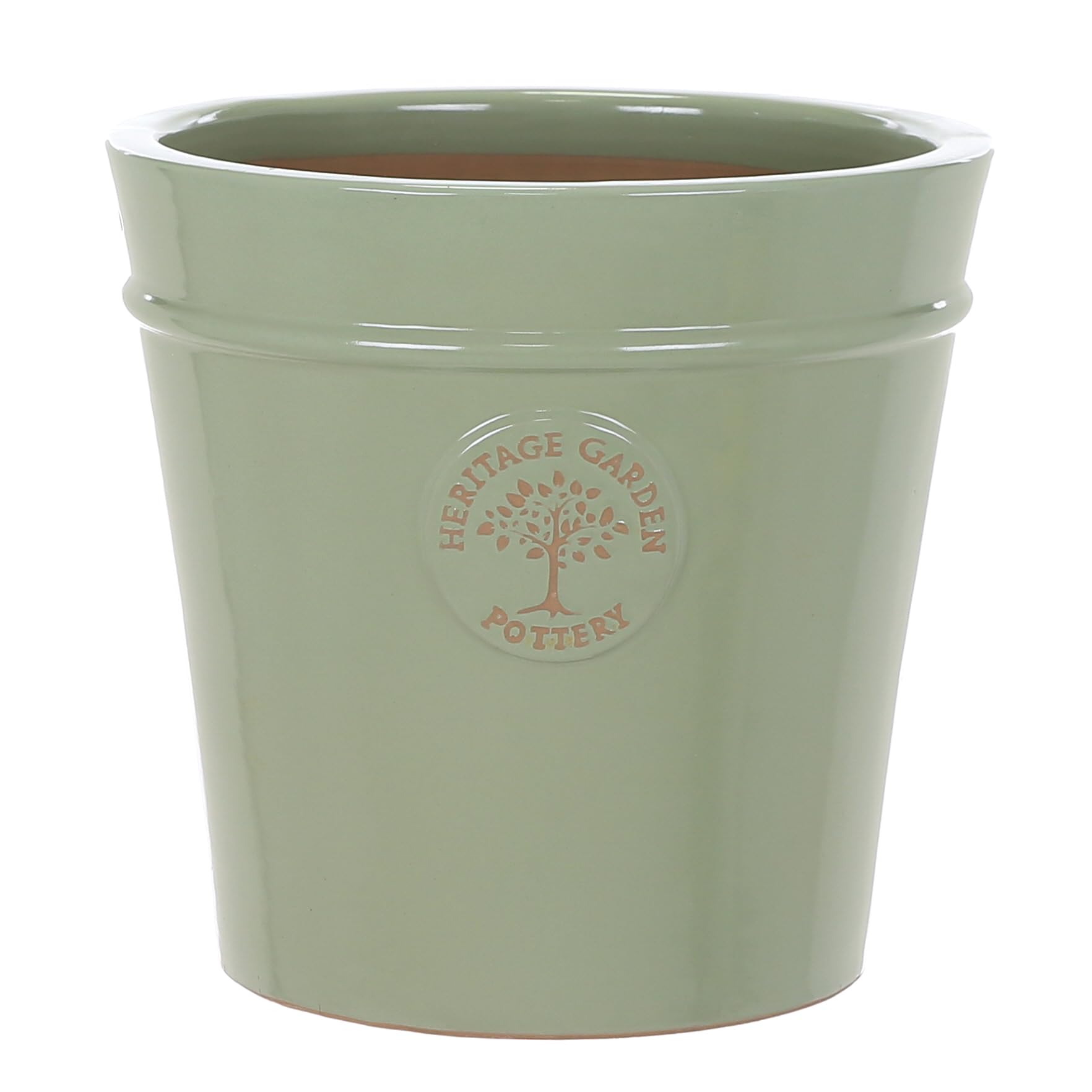 Medium 26cm Green Heritage Garden Ceramic Planter Plant Flower Pot - Frost Proof