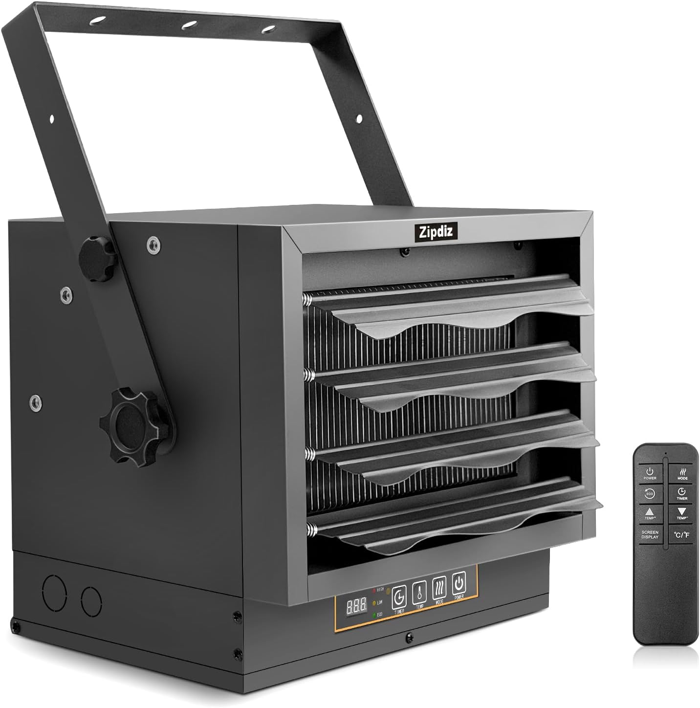 6500W Garage Heater Electric, 240V electric garage heater, Hard Wired, Shop Heater with Remote, ECO Mode, Memory Function, Overheat Protection, Thermostat, 10H Timer, Ceiling/Wall Mounted, UL Listed