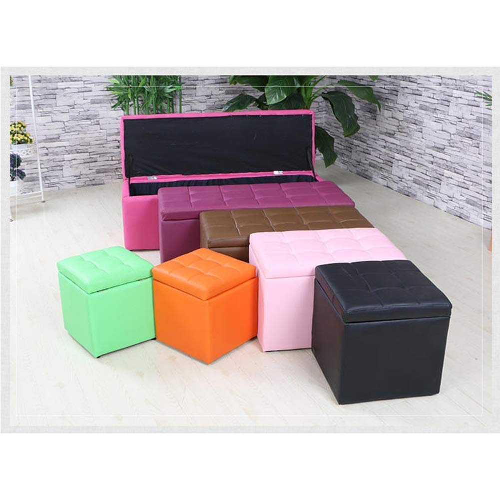 Taburete para cambiar zapatos, caja de manta, banco plegable, caja de almacenamiento otomana, cofre y reposapiés otomano de tela, ideal para caja de juguetes, extremo de la cama, zapatero, banco,