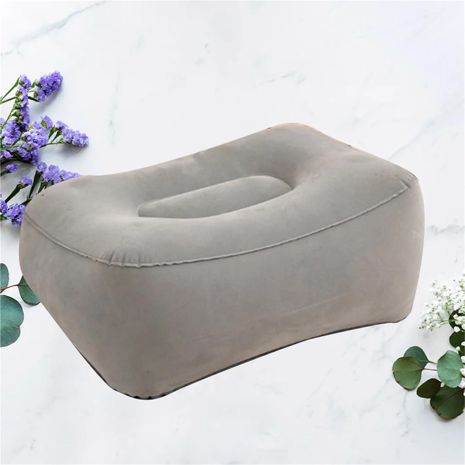 Reposapiés Avión Reposapiés Inflable for Oficina, Almohada Inflable for reposapiés de avión, reposapiés de Viaje, Taburete reclinable, cojín de relajación for Vuelo(Purple)