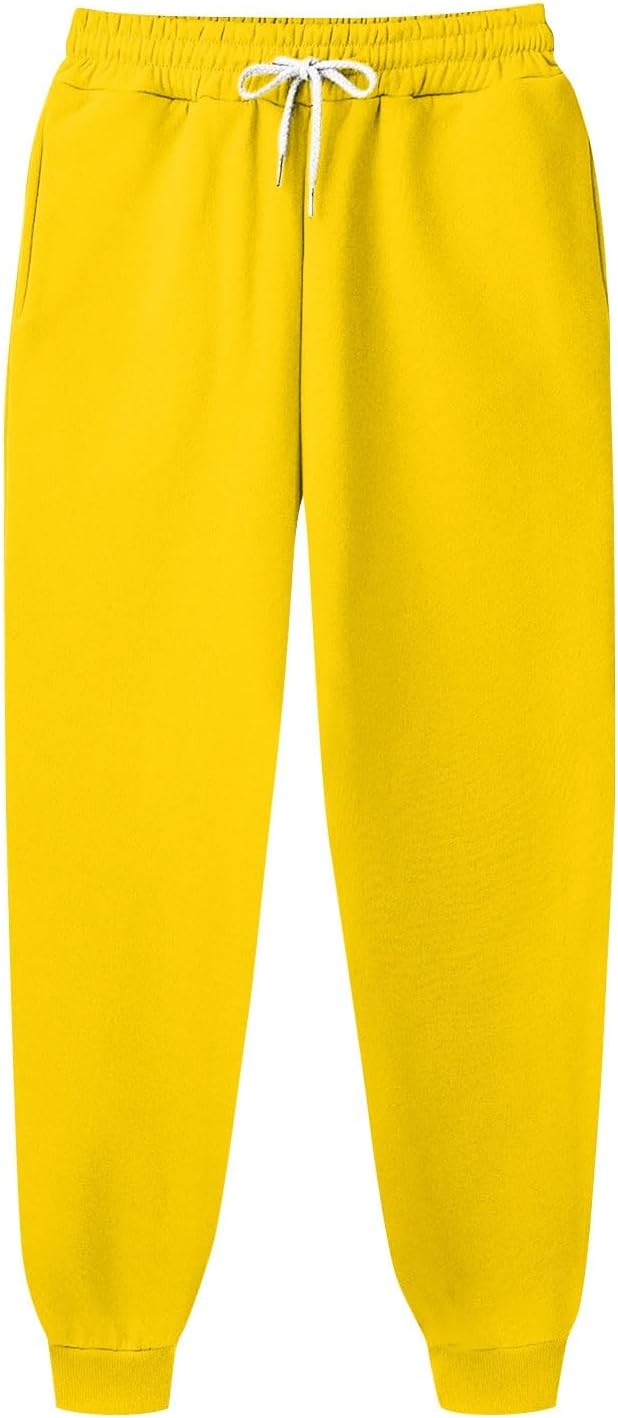 WENKOMG1 Mens Jogger Sweatpants, Elastic Bottom Casual Workout Athletic Running Sweatpant Joggers with Pockets, M-4XL