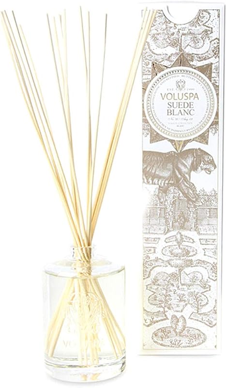 Voluspa Suede Blanc Home Diffuser, 6 Ounce