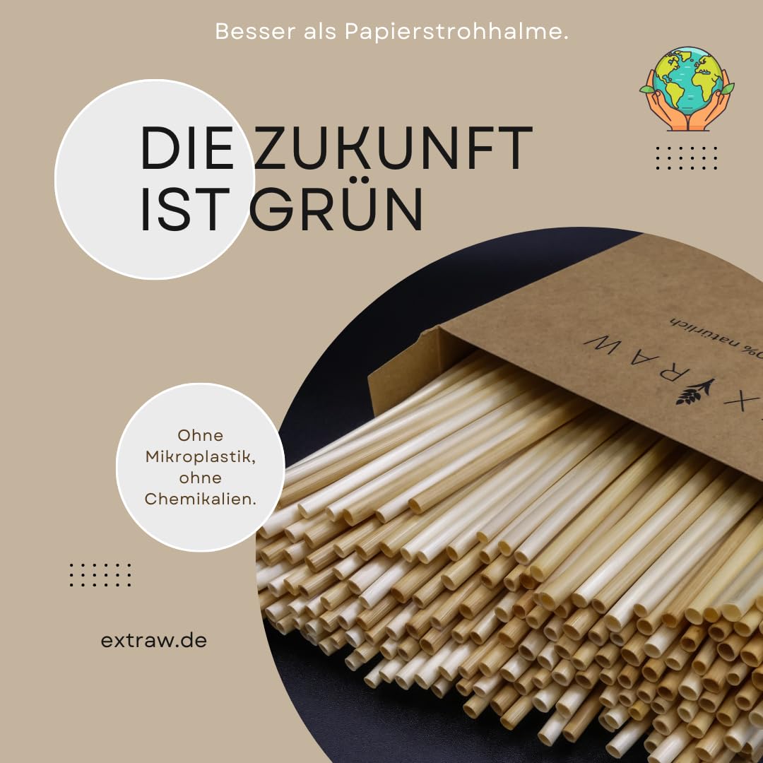 Weizenstrohhalme Natur - 100% Biologisch Abbaubare  Produktbild-Vorschau 10