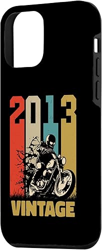 Miniatura 2 de iPhone 12 mini 10 year old gifts birthday, men's vintage 2013 Motard Moto Case