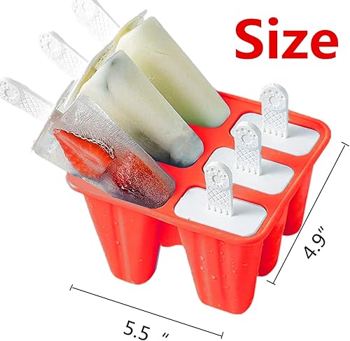 Miniatura 6 de Moldes de paletas de silicona, 12 piezas, moldes de paletas de hielo, reutilizables, de fácil liberación (12 cavidades-verde)