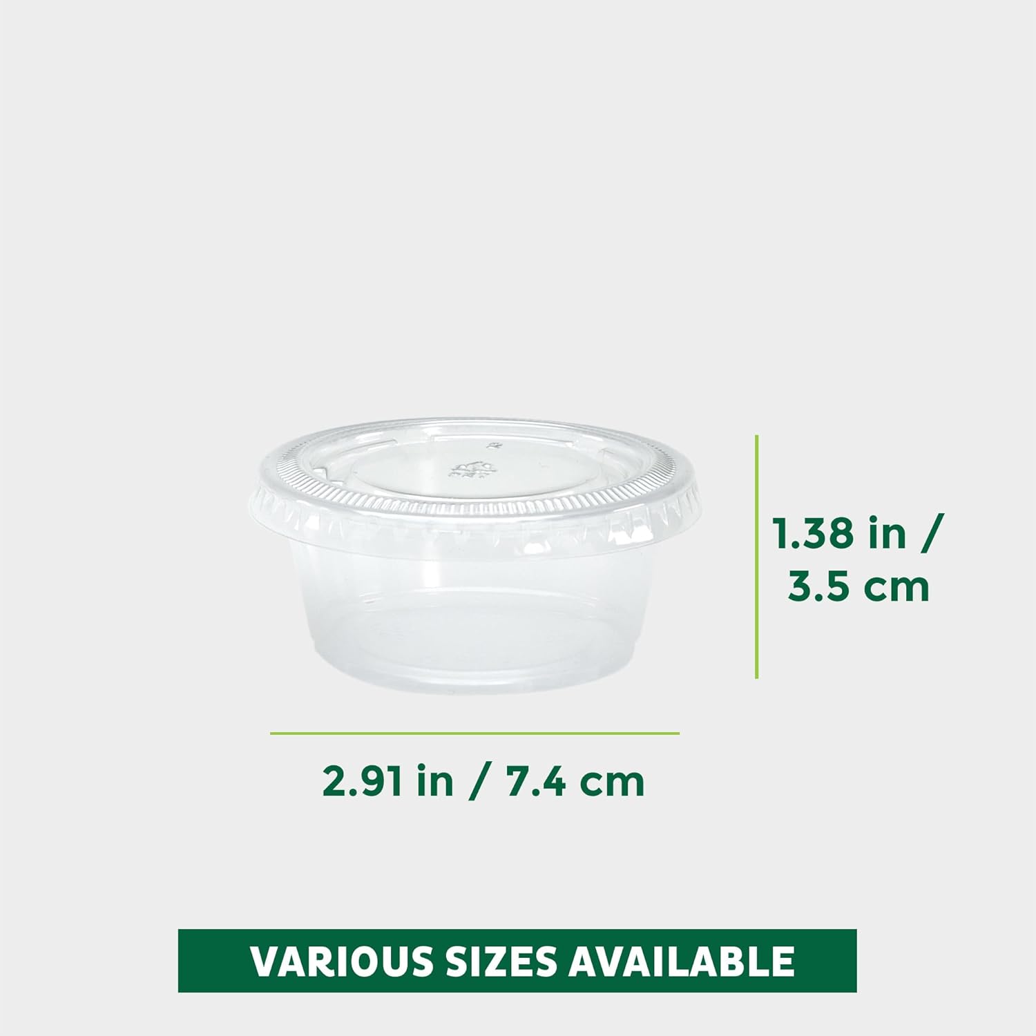 Freshware Plastic Portion Cups with Lids [3.25 Ounce, 100 Sets] Disposable Plastic Cups for Meal Prep, Salad Dressing, Jellos Shot Cup, Condiment and Dipping Sauce Cup - Image 3