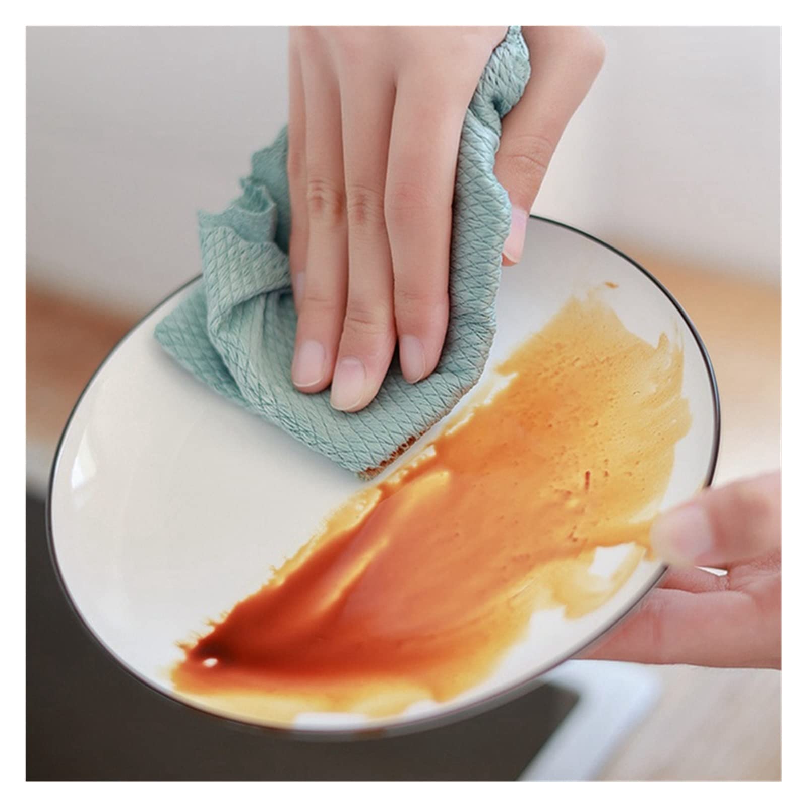 Toalla de Cocina para el hogar, paño de Limpieza para Ventana de Coche, toallitas para Suelo de Coche, Platos, toallitas para Azulejos de cerámica (Mezcla de Colores)