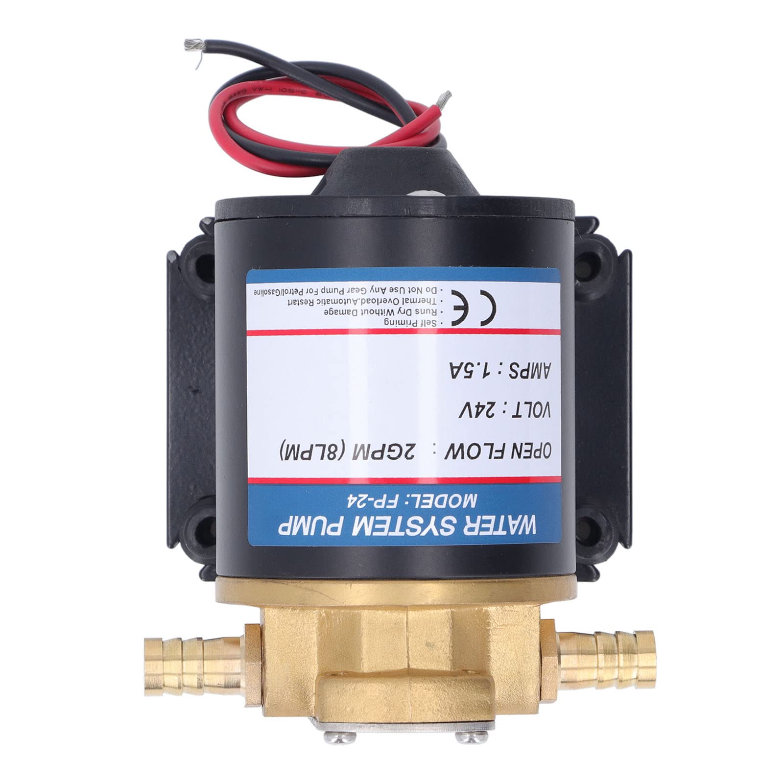 Pompe à Palettes Deosdum 24V Pompe à Liquide électrique Auto-amorçante Pompe à Engrenages à Turbine 2GPM Ascenseur de Décharge de 3 Mètres