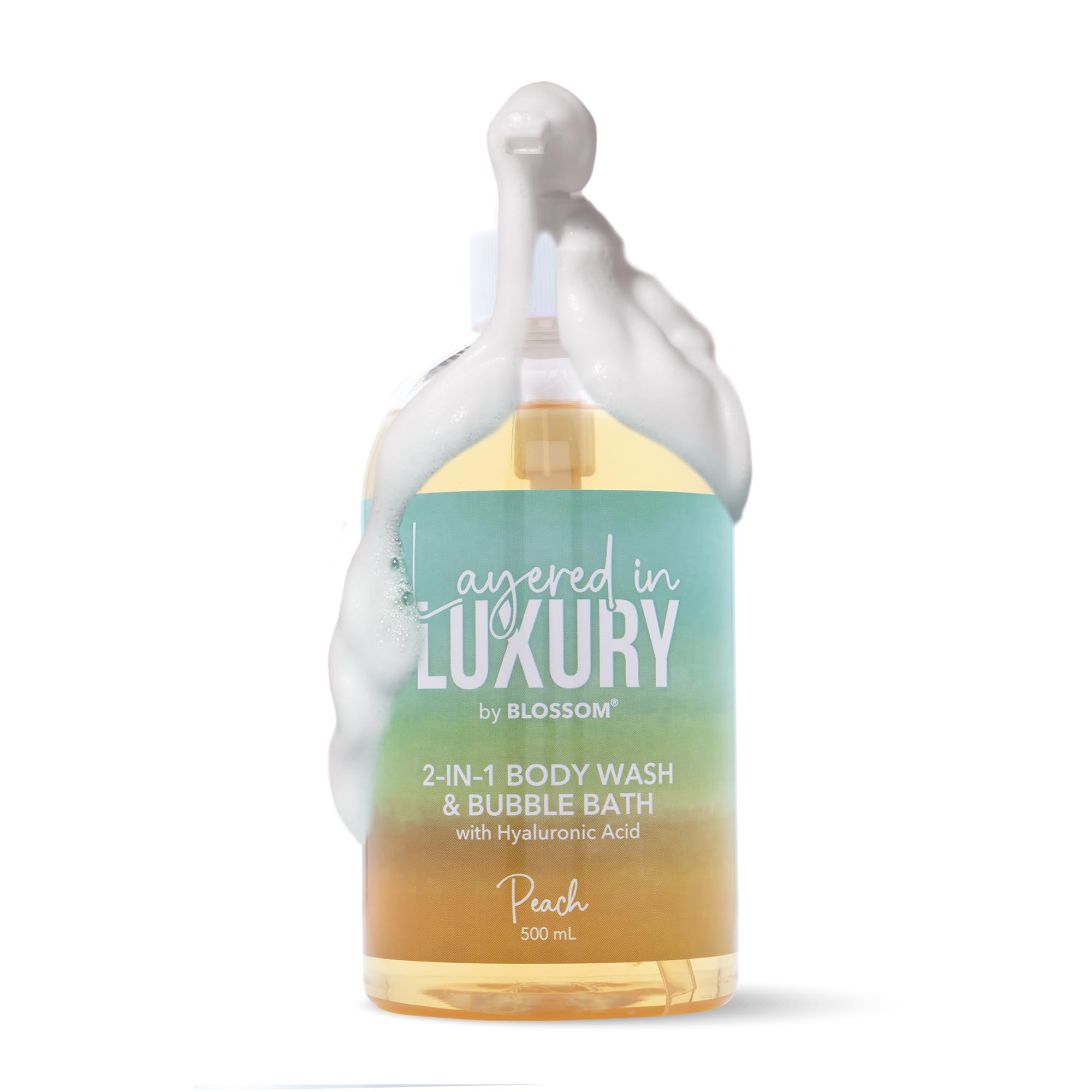 Blossom Layered In Luxury 2-in-1 Scented Body Wash Bubble Bath with Hyaluronic Acid Liquid Bath Gel Body Cleanser