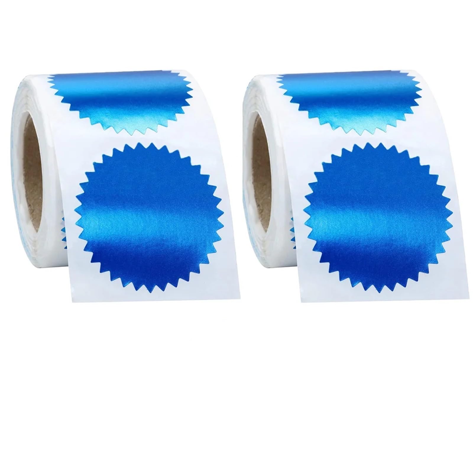 Adesivi in ​​rilievo 3 rotoli * 250 pezzi Adesivo in rilievo Timbro in acciaio Adesivi for ingranaggi Etichetta Certificato Sigilli Marchio Confezione regalo autoadesiva(Blue)