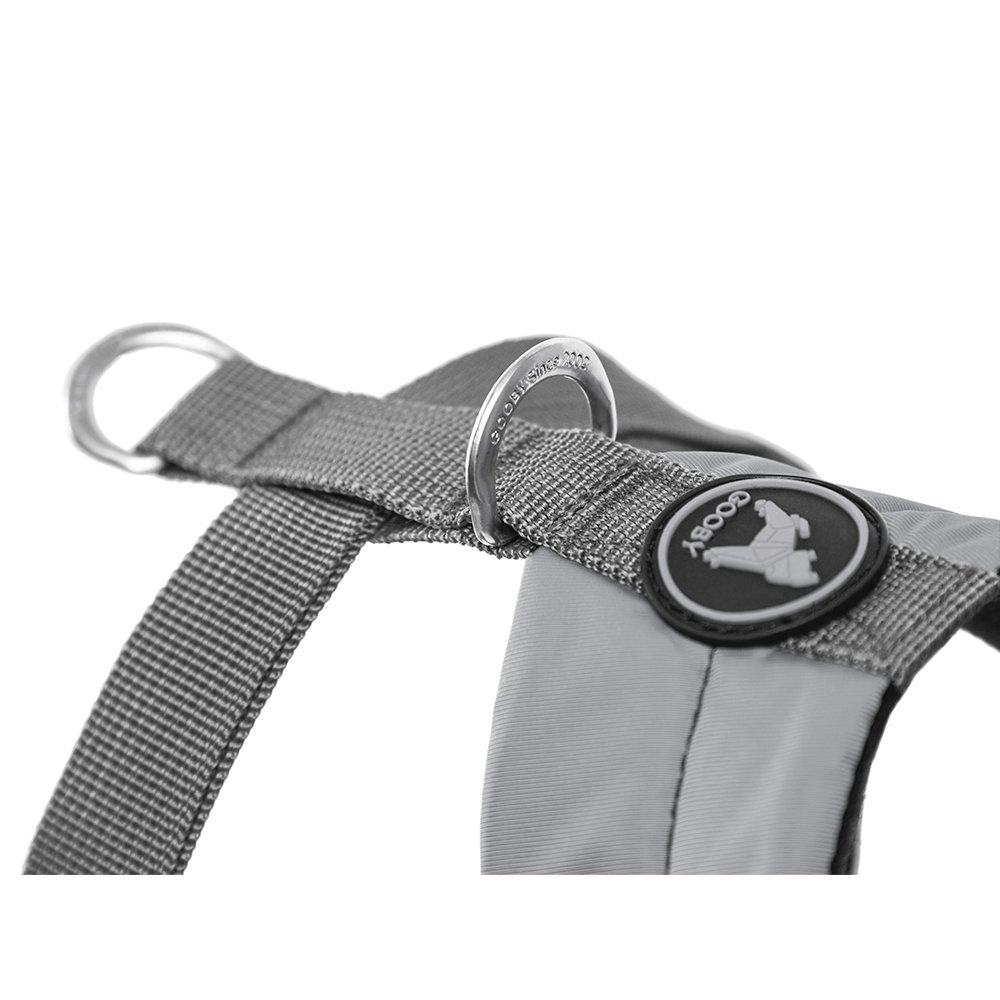 Gooby - Memory Foam Head-in Harness, Small Dog Fleece Lined Harness with Memory Foam Padding, Gray, X-Large
