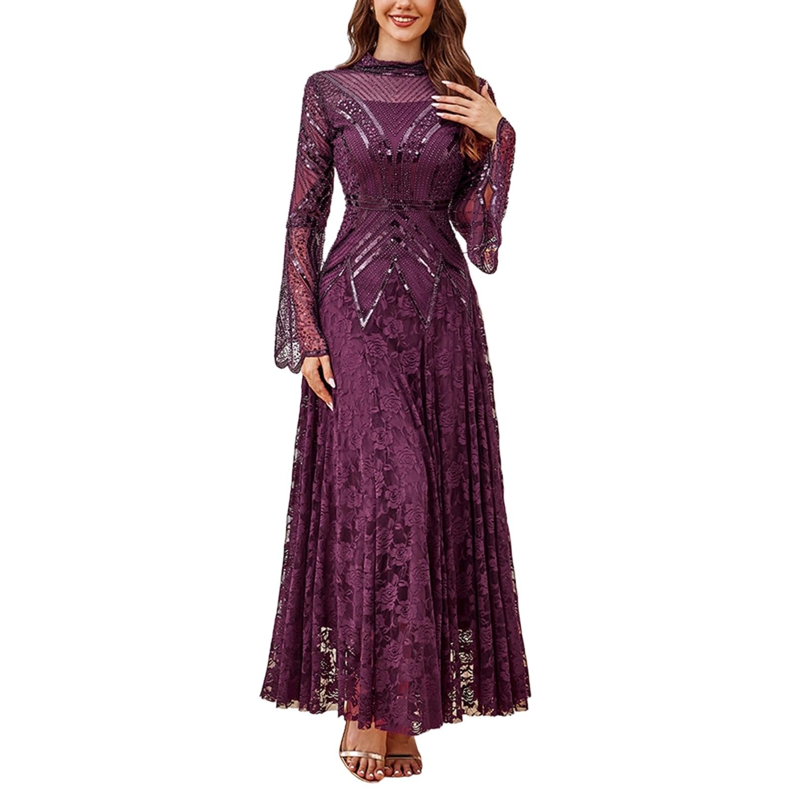 Vestidos Elegantes Mujer Vestido Fiesta Ropa Invierno Trajes Tallas Grandes Otoño Largos Manga Larga Boda De Primavera Nochevieja Elegante
