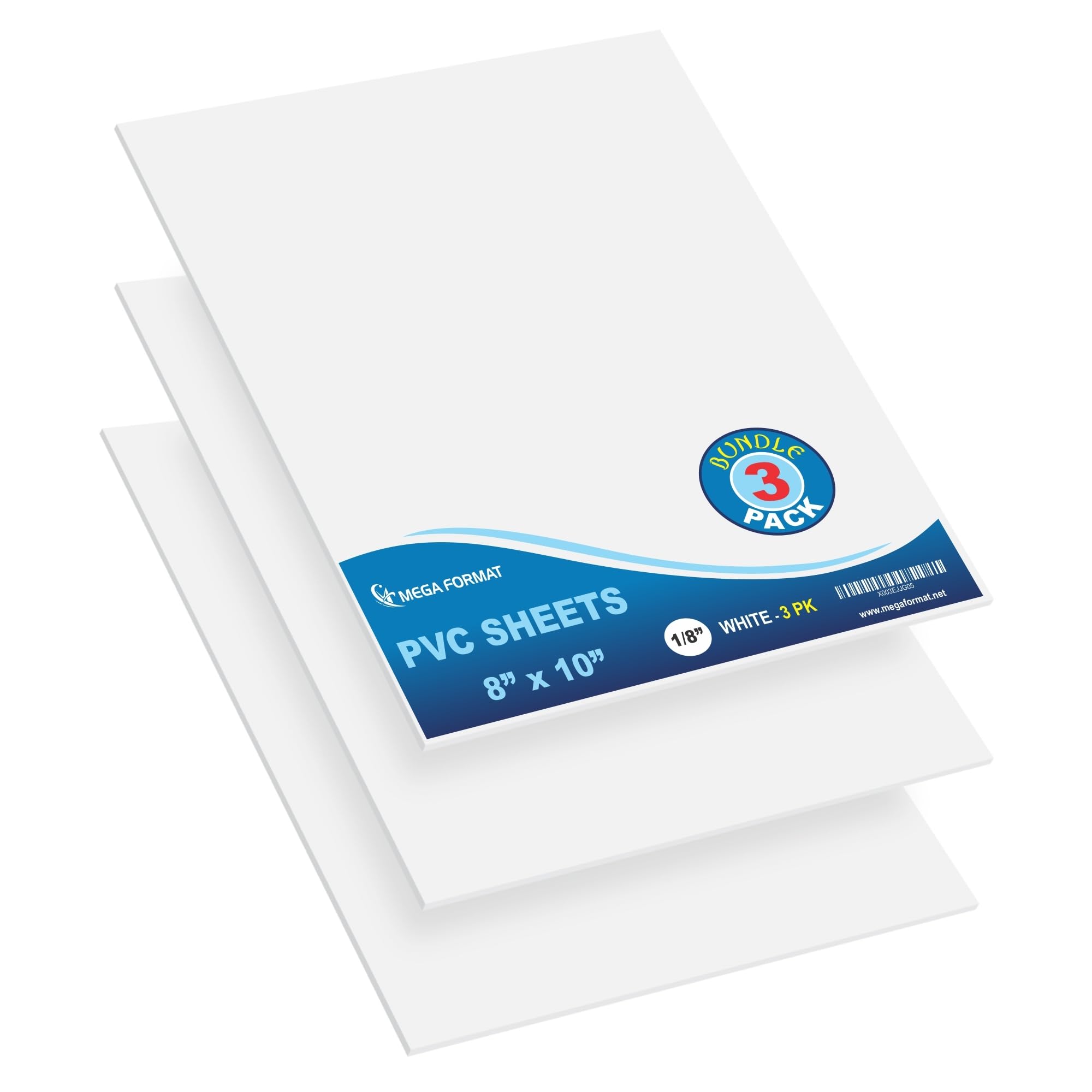Mega Format PVC Sheets - Rigid White for Crafts & Signs -18