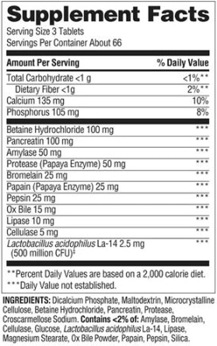 Spring Valley Multi-Enzyme Probiotic 200 Tablets + Your Vitamin Guide : Health & Household