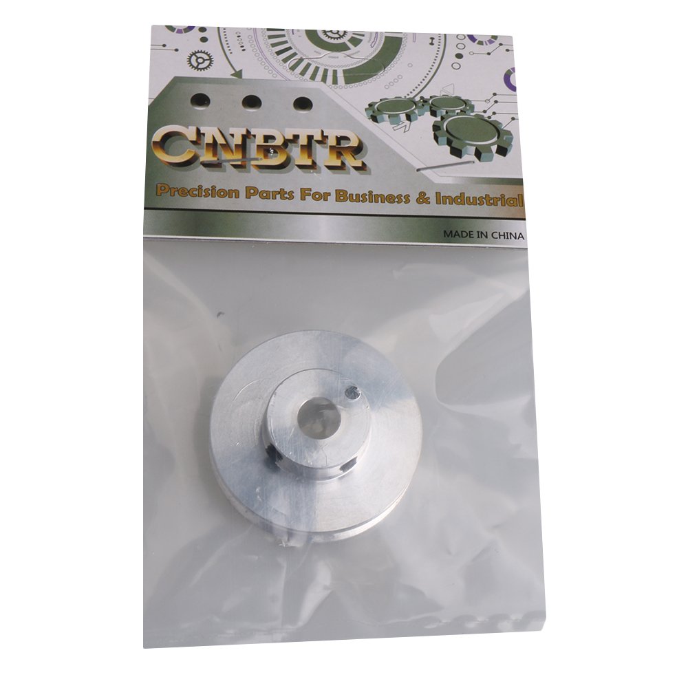 8mm Fixed Bore Single Groove Pulley Wheel Silver Aluminum Alloy 41x16x8mm for Motor Shaft 3-5mm PU Round Belts — Amazon image 6