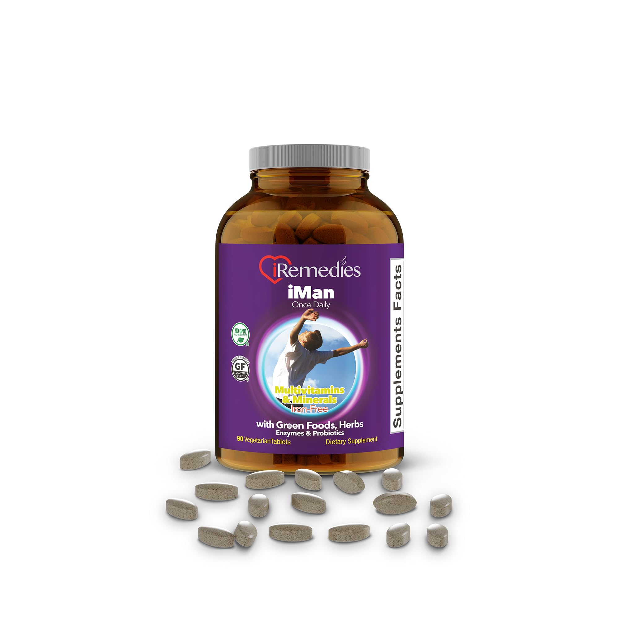 iMan Once Daily Multivitamins – Men's Multivitamin for Energy, Muscle Support, and Overall Health – 90 Tablets