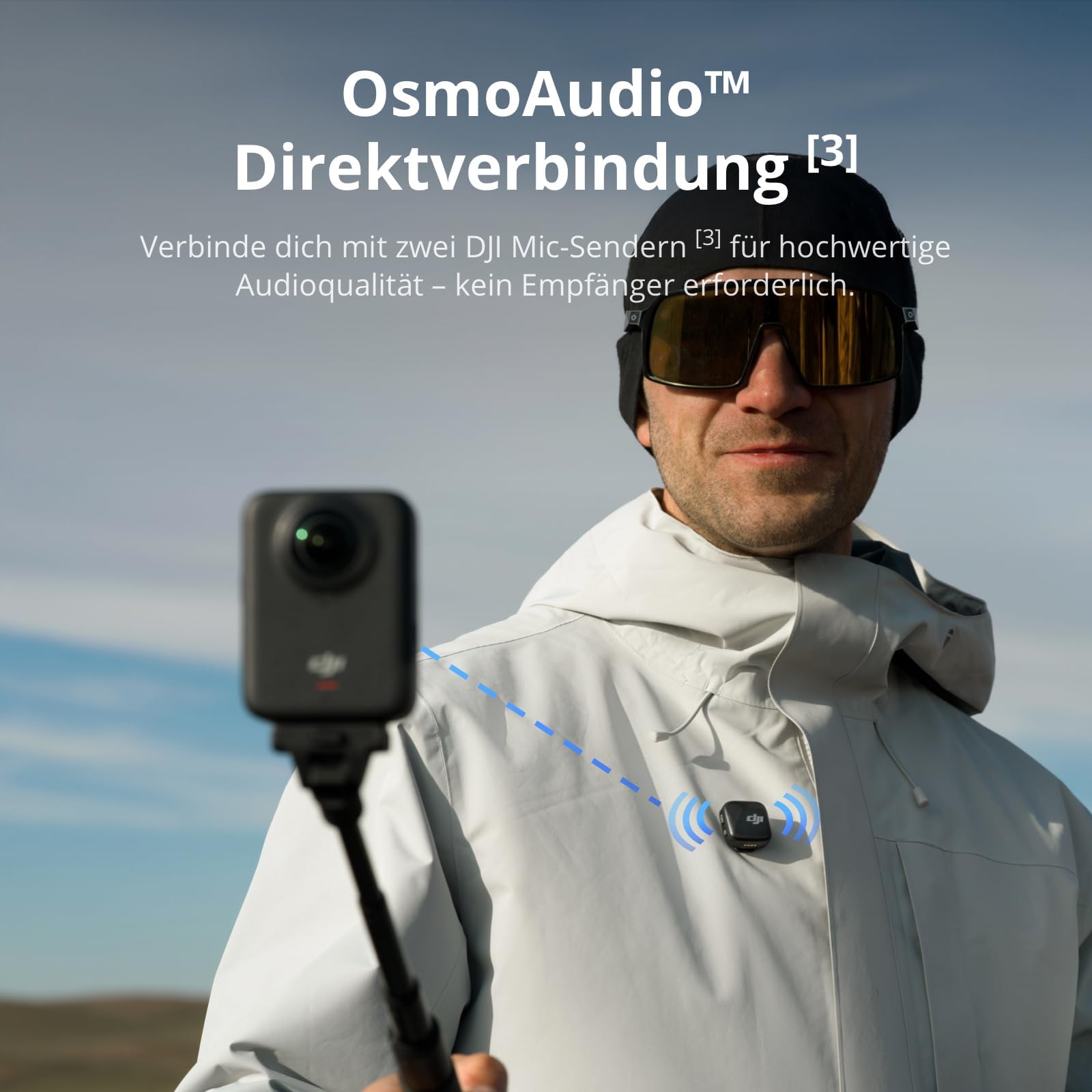 DJI Osmo 360 Adventure Combo 360 Kamera 1-Zoll Sensor 8K 360° Video 4K 120fps 170° Sichtfeld 120MP Fotos Action Cam Vlog Kamera Magnetischer Schnellwechsel 3 Akkus Ladeetui