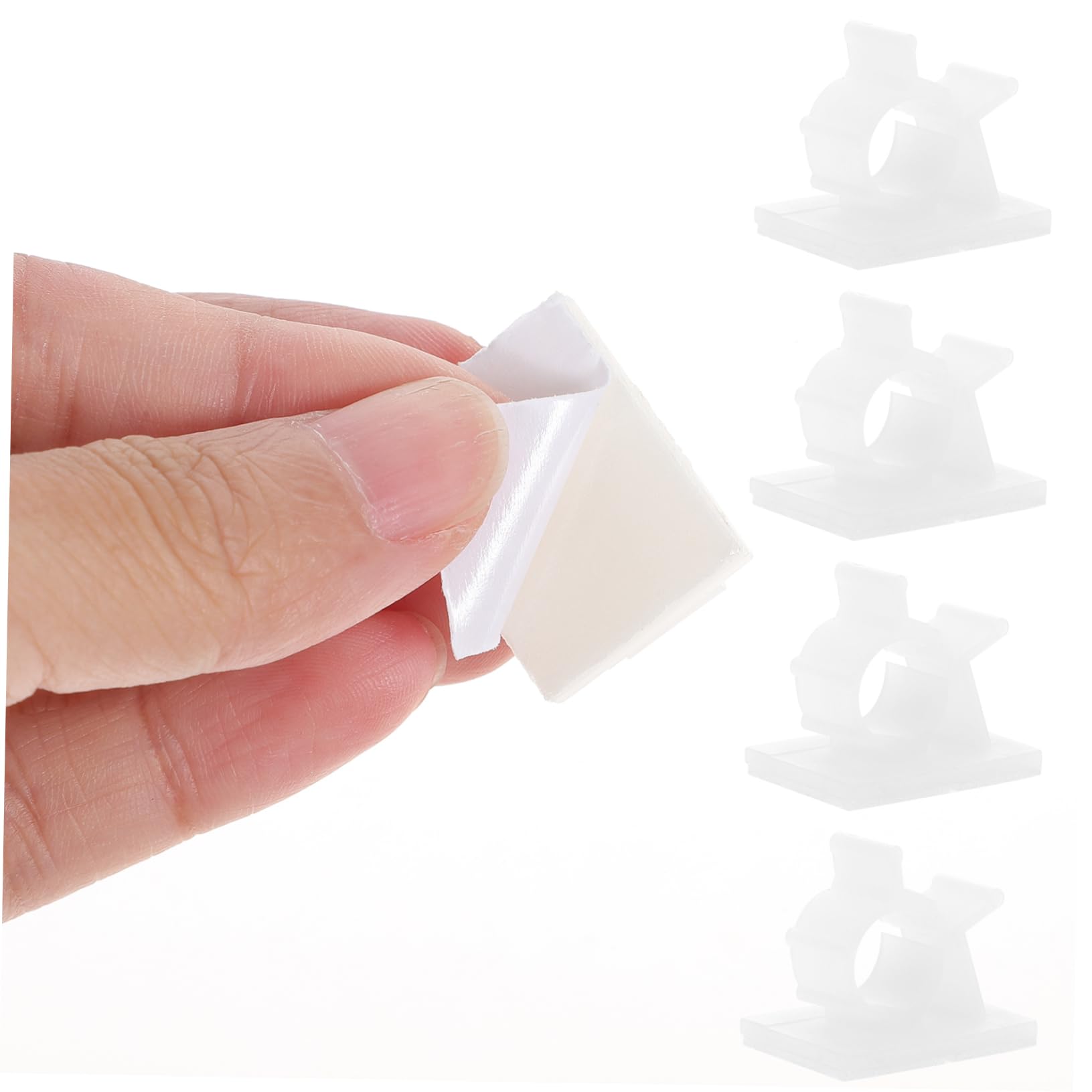 Hemobllo 200stücke Kabelhalter Clips Selbstklebend Draht-organizer Für Kabelmanagement Verstellbare Kabelklammern Zur Sicheren Befestigung Für Schreibtisch Und Wandsteckdose