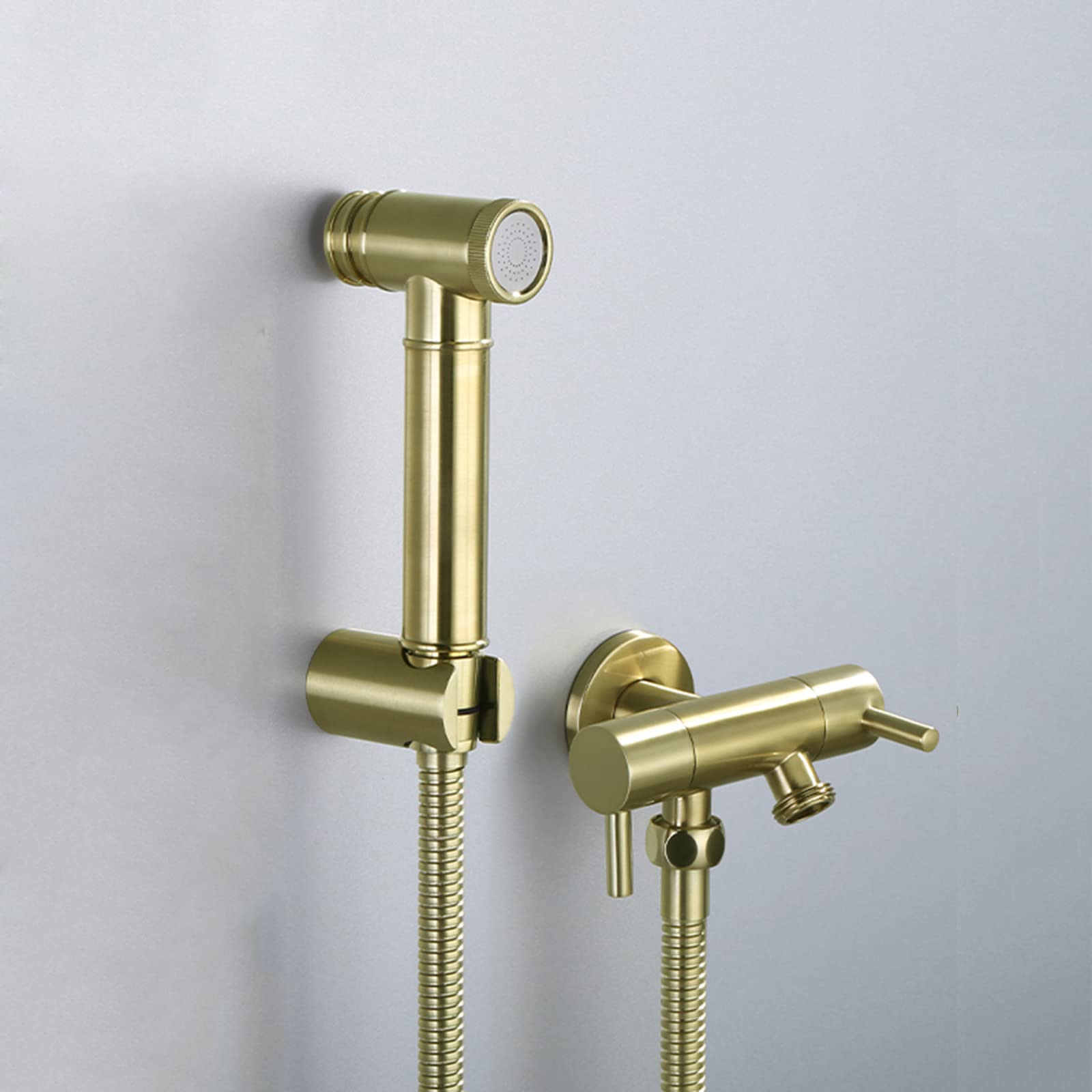 Kit douchette bidet toilette or brossé pulvérisateur bouton E