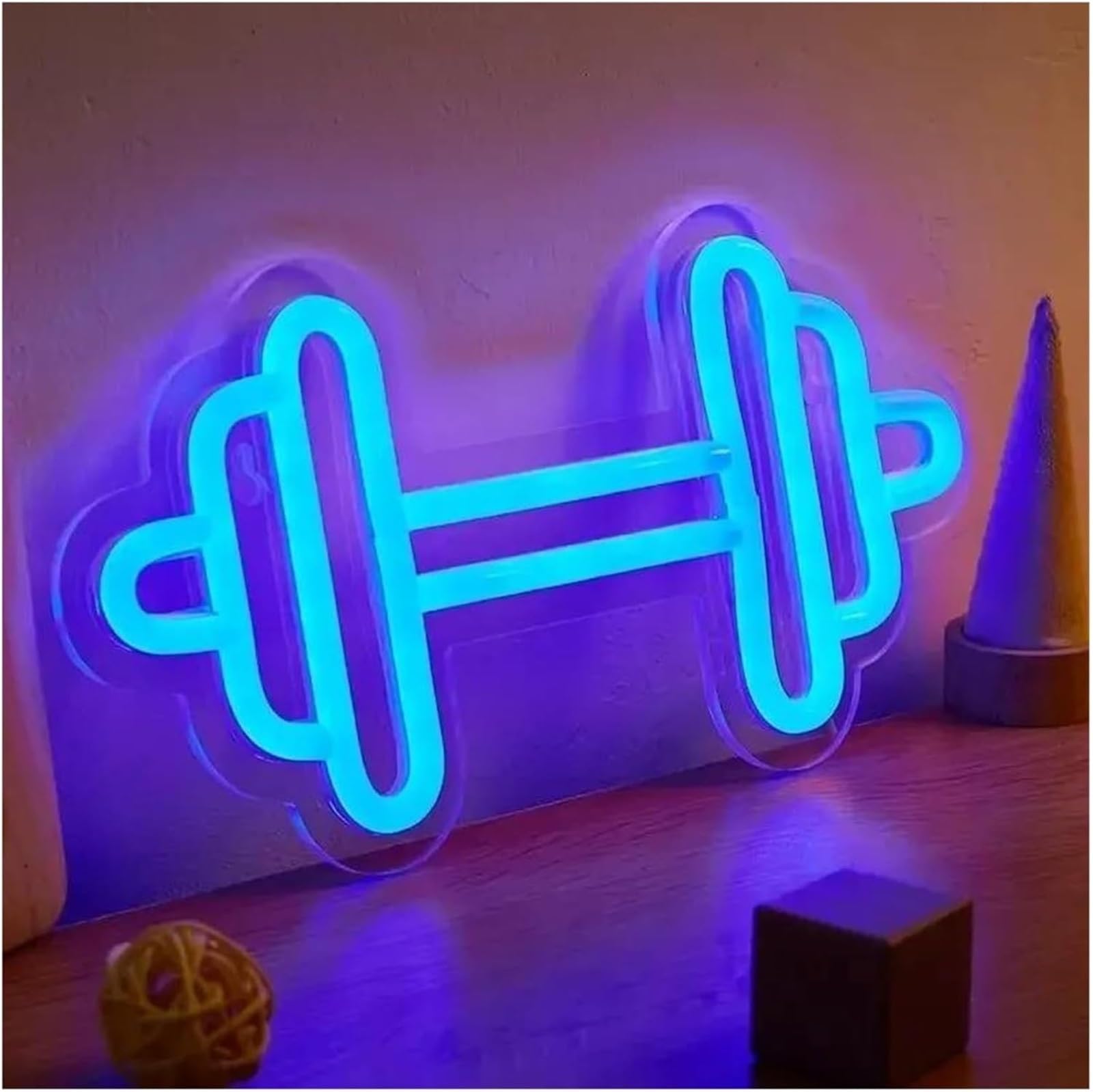 Insegna luminosa al neon Per prestito di parole per lampada al neon Palestra per insegna Bilanciere Manubrio