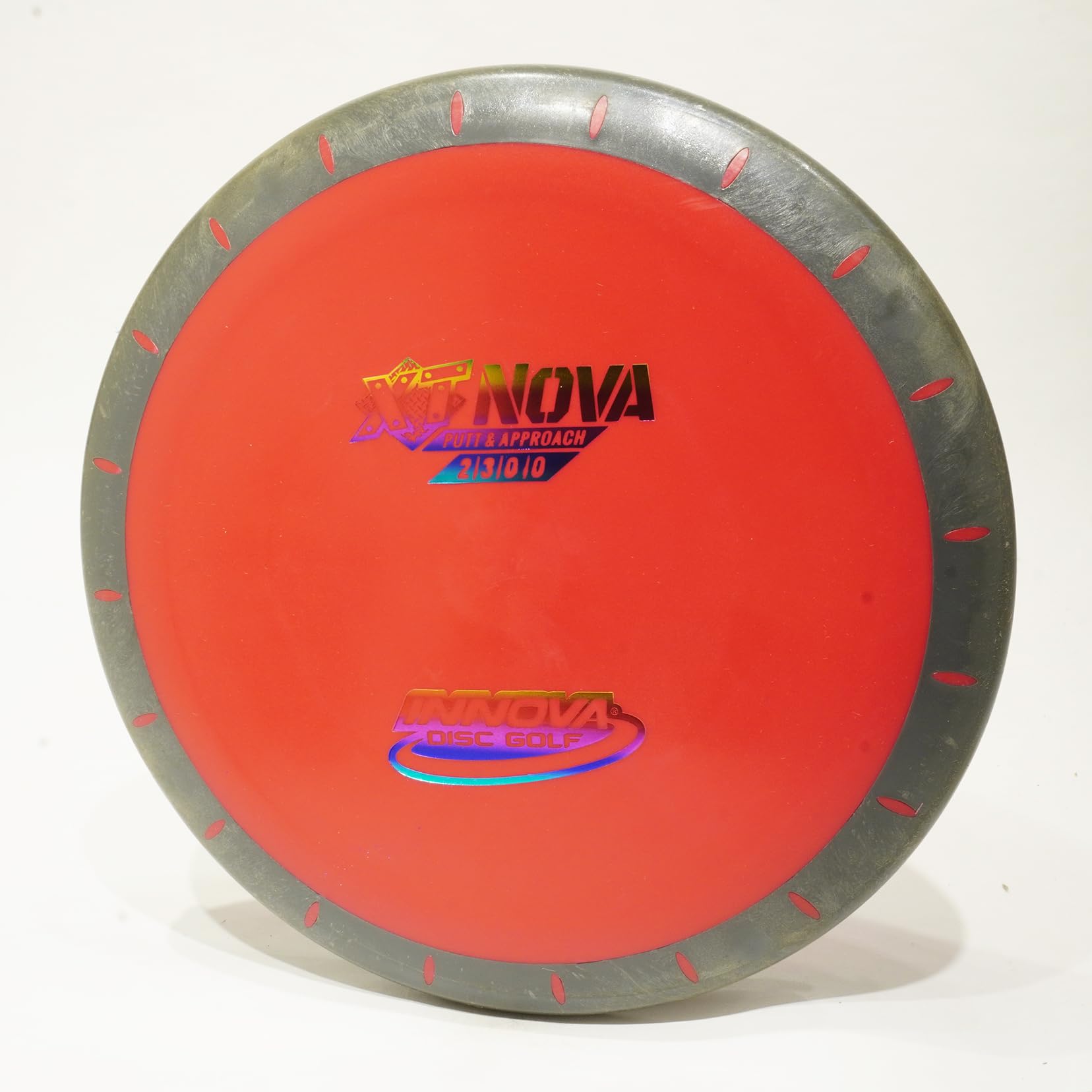 Innova XT Nova - Overmold Disc Golf Putter & Approach Disc, Pick Your Disc 168g Red w/Dark Gray Rim
