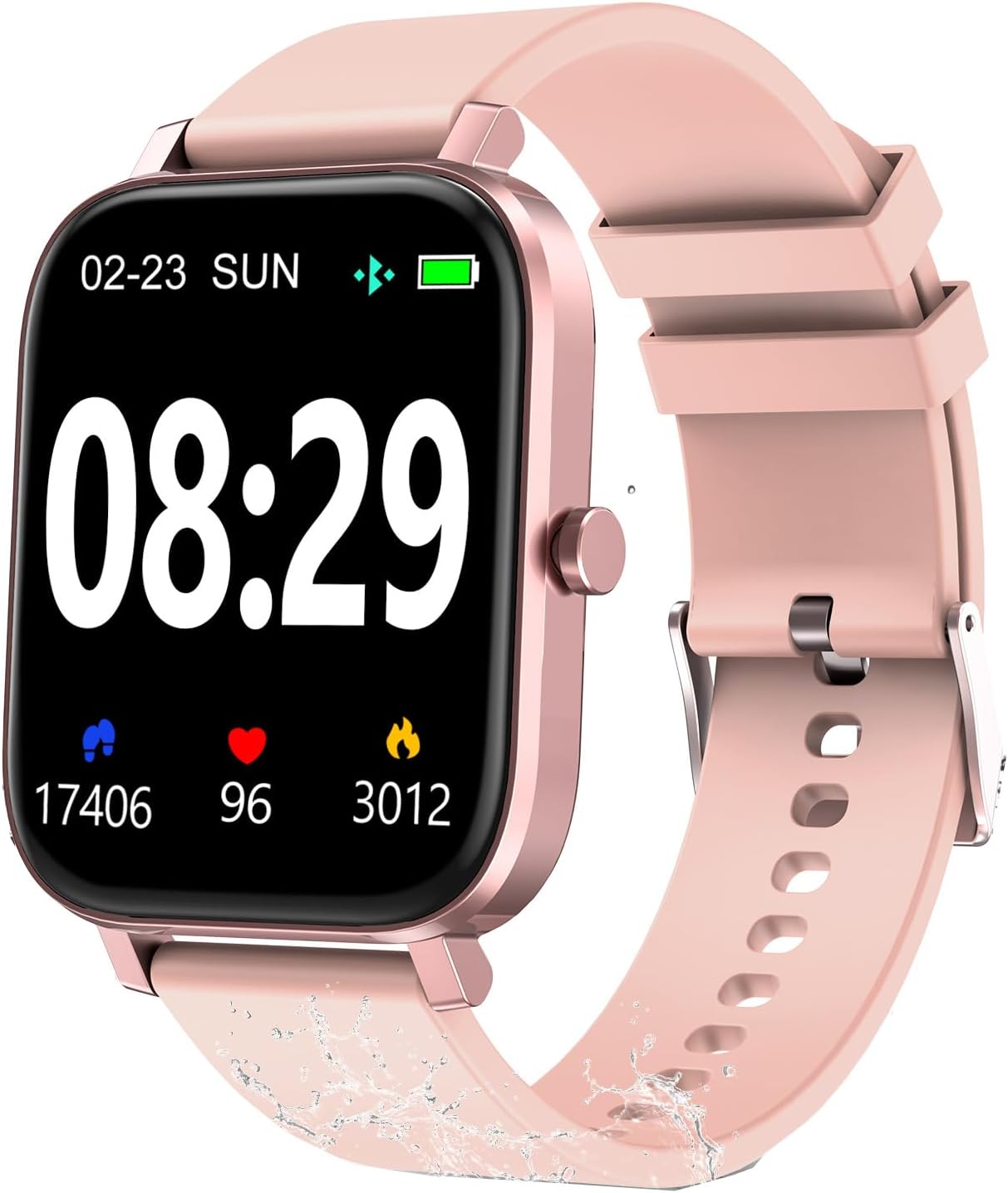 Choiknbo Smart Watch for Women Fitness Tracker Watch for Android/iOS Phones, Activity Trackers and Smartwatches with Heart Rate/Sleep Monitor, Step Counter, Waterproof Smart Watches