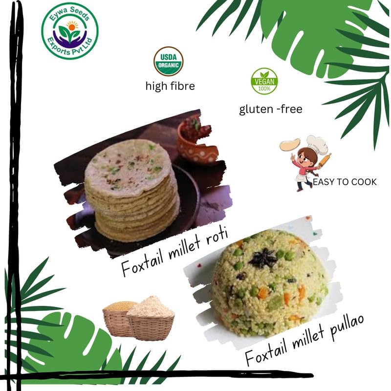 Image of Eywa Seeds & Exports Pvt Ltd Foxtail Millet Grains (5 Kg) For Eating And Cooking|Kang Atta|Produce Of India From Organic Farms